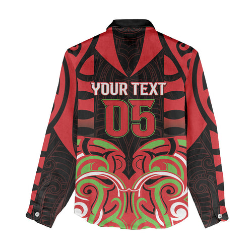 Custom Aotearoa Ngati Maru Women Casual Shirt New Zealand Traditional Maori Pattern