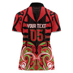 Custom Aotearoa Ngati Maru Women Polo Shirt New Zealand Traditional Maori Pattern