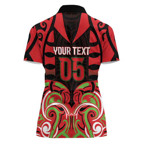 Custom Aotearoa Ngati Maru Women Polo Shirt New Zealand Traditional Maori Pattern