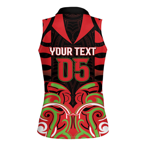 Custom Aotearoa Ngati Maru Women Sleeveless Polo Shirt New Zealand Traditional Maori Pattern