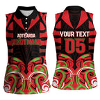 Custom Aotearoa Ngati Maru Women Sleeveless Polo Shirt New Zealand Traditional Maori Pattern