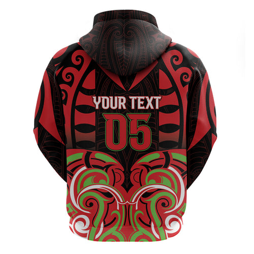 Custom Aotearoa Ngati Maru Zip Hoodie New Zealand Traditional Maori Pattern