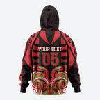 Custom Aotearoa Ngati Maru Zip Hoodie New Zealand Traditional Maori Pattern