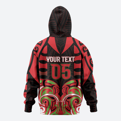 Custom Aotearoa Ngati Maru Zip Hoodie New Zealand Traditional Maori Pattern