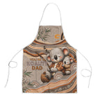Australia Father's Day Apron Koality Dad Fishing Aboriginal Dot Art
