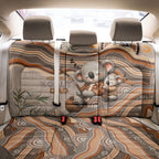 Australia Father's Day Back Car Seat Cover Koality Dad Fishing Aboriginal Dot Art