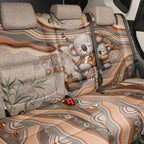 Australia Father's Day Back Car Seat Cover Koality Dad Fishing Aboriginal Dot Art
