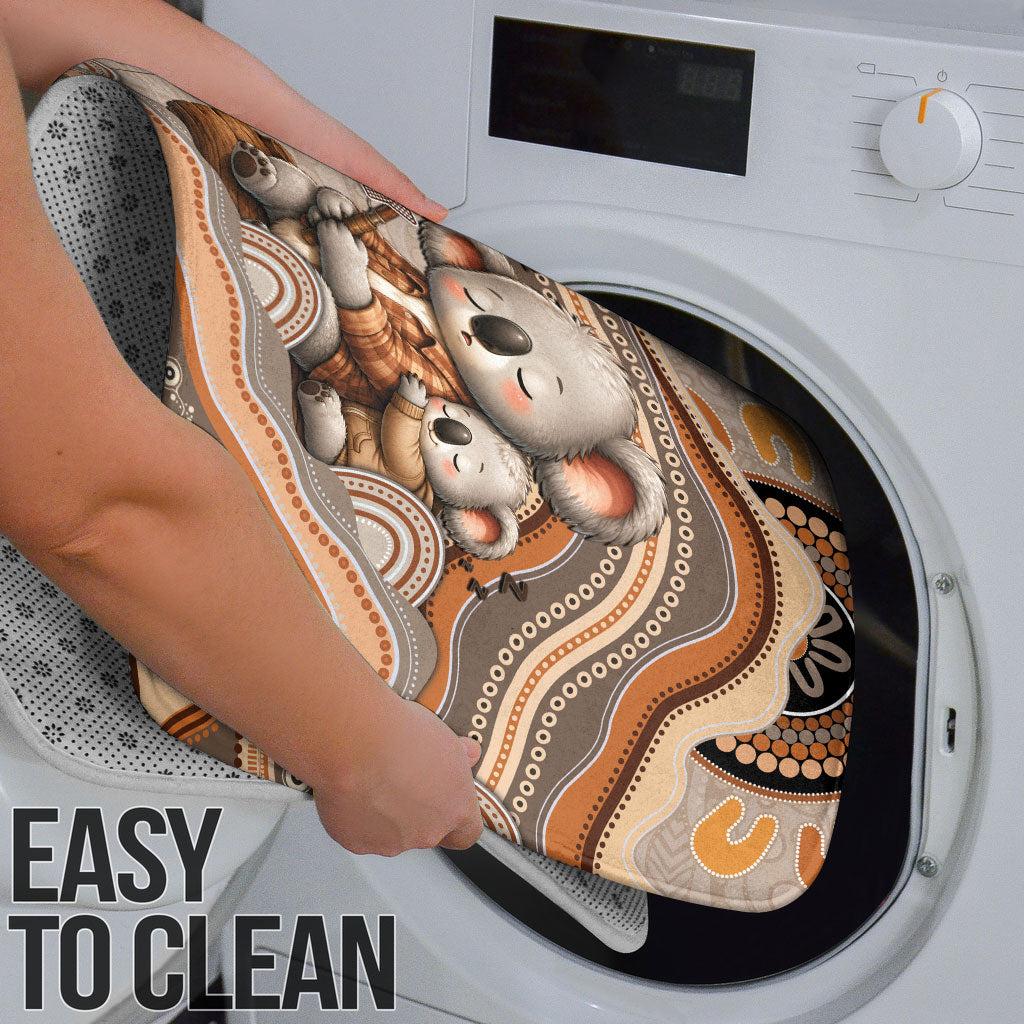 Australia Father's Day Bathroom Set Koality Dad Fishing Aboriginal Dot Art