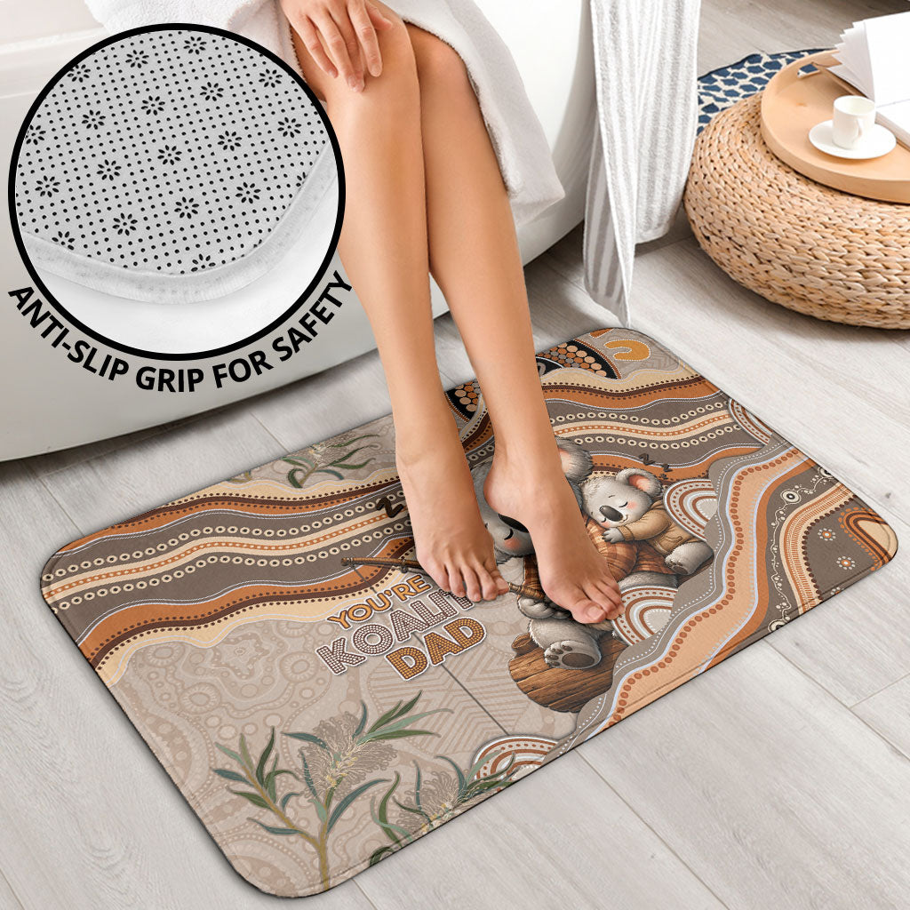 Australia Father's Day Bathroom Set Koality Dad Fishing Aboriginal Dot Art