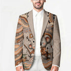 Personalised Australia Father's Day Blazer Koality Dad Fishing Aboriginal Dot Art