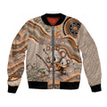 Personalised Australia Father's Day Bomber Jacket Koality Dad Fishing Aboriginal Dot Art