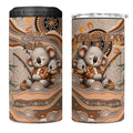 Personalised Australia Father's Day 4 in 1 Can Cooler Tumbler Koality Dad Fishing Aboriginal Dot Art