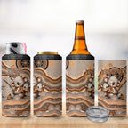 Personalised Australia Father's Day 4 in 1 Can Cooler Tumbler Koality Dad Fishing Aboriginal Dot Art