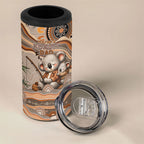 Personalised Australia Father's Day 4 in 1 Can Cooler Tumbler Koality Dad Fishing Aboriginal Dot Art