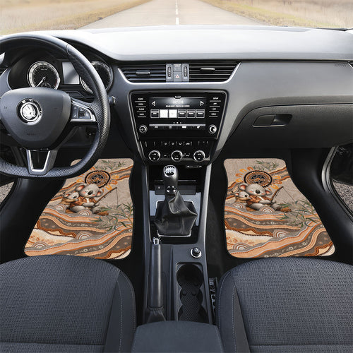 Personalised Australia Father's Day Car Mats Koality Dad Fishing Aboriginal Dot Art