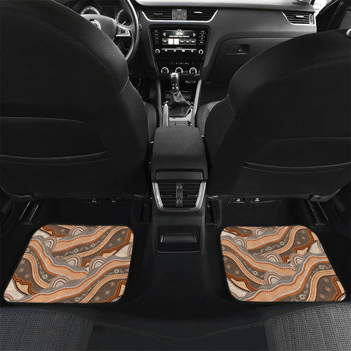 Personalised Australia Father's Day Car Mats Koality Dad Fishing Aboriginal Dot Art