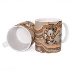 Personalised Australia Father's Day Ceramic Mug Koality Dad Fishing Aboriginal Dot Art