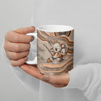 Personalised Australia Father's Day Ceramic Mug Koality Dad Fishing Aboriginal Dot Art
