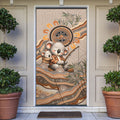 Personalised Australia Father's Day Door Cover Koality Dad Fishing Aboriginal Dot Art