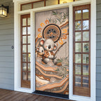 Personalised Australia Father's Day Door Cover Koality Dad Fishing Aboriginal Dot Art