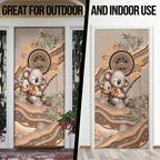 Personalised Australia Father's Day Door Cover Koality Dad Fishing Aboriginal Dot Art