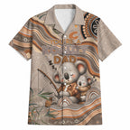 Personalised Australia Father's Day Hawaiian Shirt Koality Dad Fishing Aboriginal Dot Art