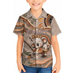 Personalised Australia Father's Day Hawaiian Shirt Koality Dad Fishing Aboriginal Dot Art