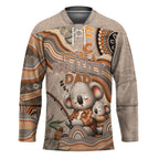 Personalised Australia Father's Day Hockey Jersey Koality Dad Fishing Aboriginal Dot Art