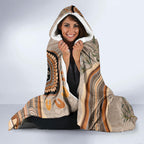 Australia Father's Day Hooded Blanket Koality Dad Fishing Aboriginal Dot Art