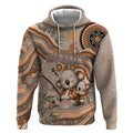 Personalised Australia Father's Day Hoodie Koality Dad Fishing Aboriginal Dot Art