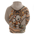 Personalised Australia Father's Day Hoodie Koality Dad Fishing Aboriginal Dot Art