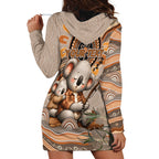 Personalised Australia Father's Day Hoodie Dress Koality Dad Fishing Aboriginal Dot Art