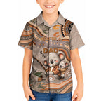 Personalised Australia Father's Day Kid Hawaiian Shirt Koality Dad Fishing Aboriginal Dot Art