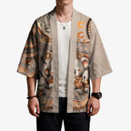 Personalised Australia Father's Day Kimono Koality Dad Fishing Aboriginal Dot Art