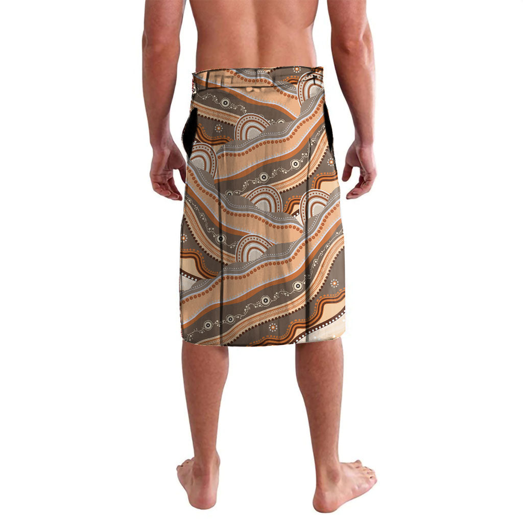 Personalised Australia Father's Day Lavalava Koality Dad Fishing Aboriginal Dot Art