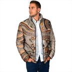 Personalised Australia Father's Day Padded Jacket Koality Dad Fishing Aboriginal Dot Art