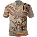 Personalised Australia Father's Day Polo Shirt Koality Dad Fishing Aboriginal Dot Art