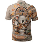 Personalised Australia Father's Day Polo Shirt Koality Dad Fishing Aboriginal Dot Art