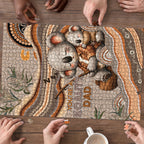 Australia Father's Day Puzzle Koality Dad Fishing Aboriginal Dot Art