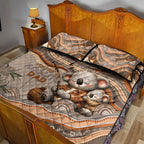 Australia Father's Day Quilt Bed Set Koality Dad Fishing Aboriginal Dot Art