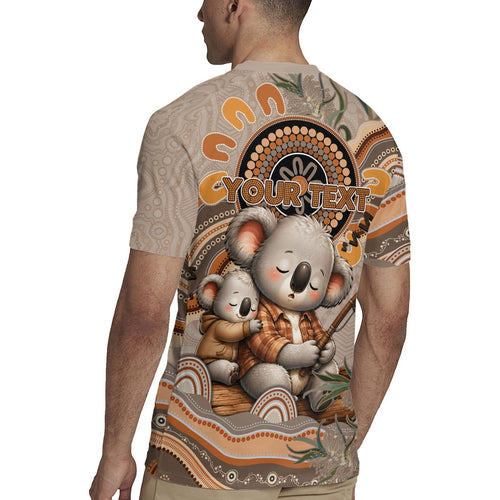 Personalised Australia Father's Day Rugby Jersey Koality Dad Fishing Aboriginal Dot Art