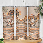 Personalised Australia Father's Day Skinny Tumbler Koality Dad Fishing Aboriginal Dot Art