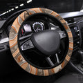 Australia Father's Day Steering Wheel Cover Koality Dad Fishing Aboriginal Dot Art