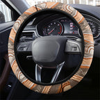 Australia Father's Day Steering Wheel Cover Koality Dad Fishing Aboriginal Dot Art
