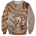 Personalised Australia Father's Day Sweatshirt Koality Dad Fishing Aboriginal Dot Art