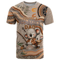 Personalised Australia Father's Day T Shirt Koality Dad Fishing Aboriginal Dot Art