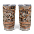 Personalised Australia Father's Day Tumbler Cup Koality Dad Fishing Aboriginal Dot Art