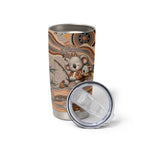 Personalised Australia Father's Day Tumbler Cup Koality Dad Fishing Aboriginal Dot Art