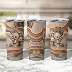 Personalised Australia Father's Day Tumbler Cup Koality Dad Fishing Aboriginal Dot Art