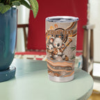 Personalised Australia Father's Day Tumbler Cup Koality Dad Fishing Aboriginal Dot Art